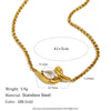 Drops zirconia Necklace 18k PVD Gold plated