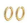 Alia zirconia hoops - 18k Pvd Goldplated| Waterproof