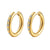 Alia zirconia hoops - 18k Pvd Goldplated| Waterproof