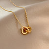 Little Hearts Necklace-18k Pvd Gold Plated