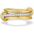 Signature link Ring-zirconia 18k PVD Gold plated