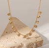 Dainty Gold Beaded Chain Necklace