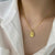 Gold Floral Pendant Necklace – Veloura Jewels