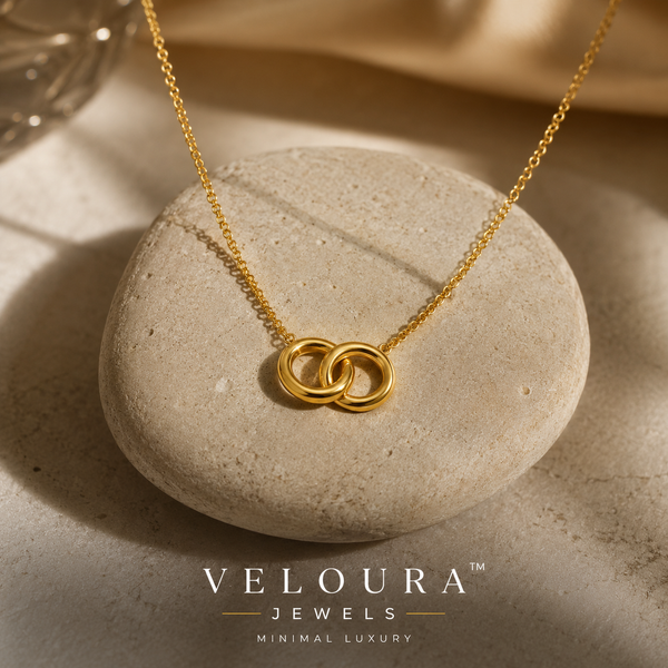 Malvika circle Necklace-18k Pvd gold plated |waterproof