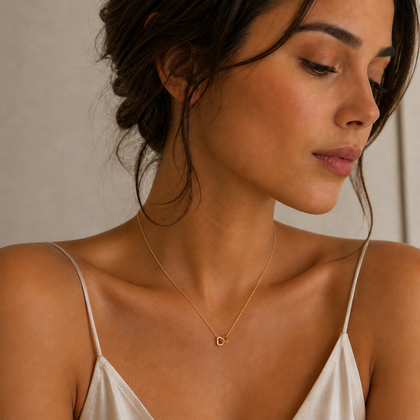 Little Hearts Necklace-18k Pvd Gold Plated