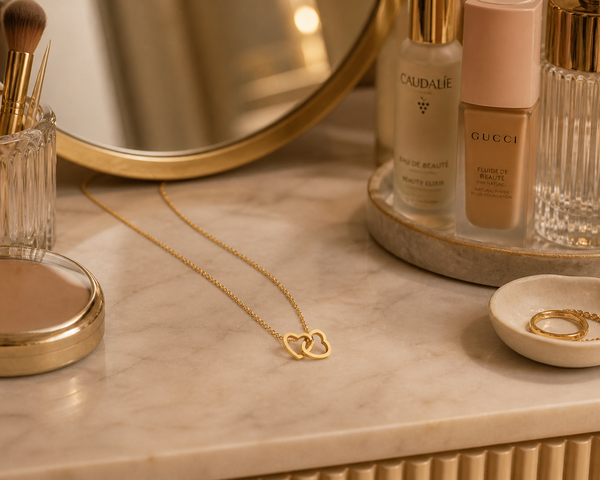 Little Hearts Necklace-18k Pvd Gold Plated