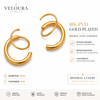 Veloura Lumi Hoops -18K PVD Gold Plated|Waterproof