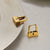 Gold-Toned Padlock Dangle Earrings