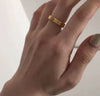 Minimal Geometric Gold Plated Ring for Women – Adjustable Everyday Wear Band
