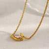 Drops zirconia Necklace 18k PVD Gold plated
