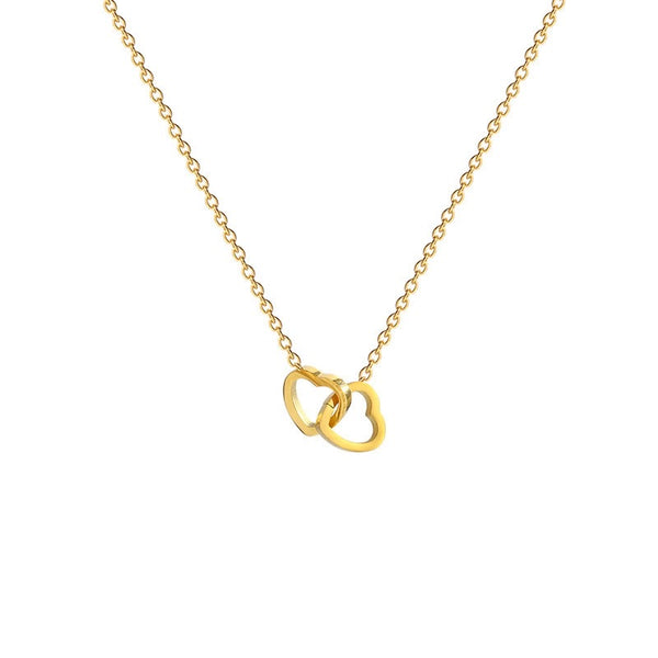 Little Hearts Necklace-18k Pvd Gold Plated