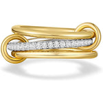 Signature link Ring-zirconia 18k PVD Gold plated