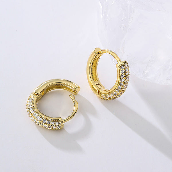 Celeste Spark Hoops |18K Gold Plated Zirconia