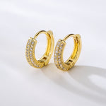 Celeste Spark Hoops |18K Gold Plated Zirconia
