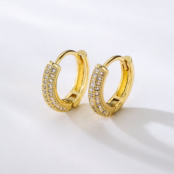 Celeste Spark Hoops |18K Gold Plated Zirconia