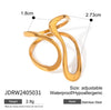 Abstract Adjustable Gold Wave Ring – Modern Sculptural Design | Veloura Jewels