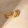 18K Gold Plated Curved Hoops