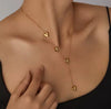 Elegant Gold Heart Pendant Y Necklace – Minimalist Layered Jewelry for Women