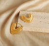 Gold Heart Hoop Earrings – Demi-Fine Polished Statement Hoops | Veloura Jewels