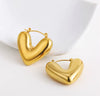 Gold Heart Hoop Earrings – Demi-Fine Polished Statement Hoops | Veloura Jewels