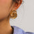 Gold-Toned Spiral Ribbed Stud Earrings